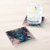 Donkere Elf Fantasy Art Glazen Onderzetter (Schuin)