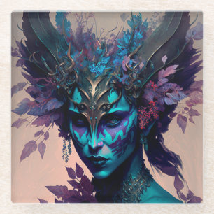 Donkere Elf Fantasy Art Glazen Onderzetter