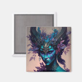Donkere Elf Fantasy Art Magneet (Voorkant / Achterkant)