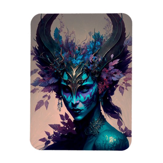 Donkere Elf Fantasy Art Magneet (Verticaal)