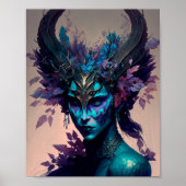 Donkere Elf Fantasy Art Poster (Voorkant)