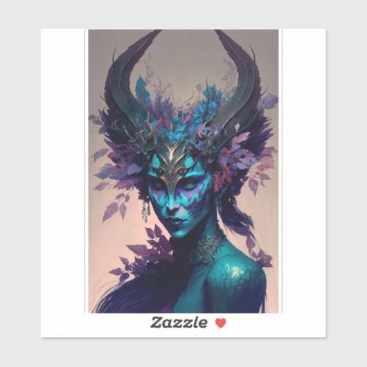 Donkere Elf Fantasy Art Sticker (Vel)