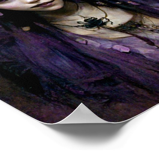 Donkere Elf Gothic Gothic Fantasy Art Poster (Hoek)