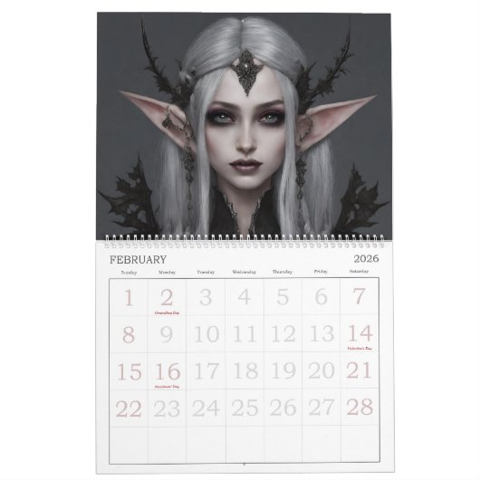 donkere elf kalender (Feb 2026)