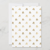 Donkere Emerald en Gold Floral Wedding Save The Date (Achterkant)