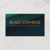 Donkere Emerald Green Corporate Gradient minimalis Visitekaartje (Voorkant)