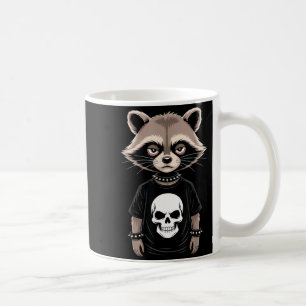 Donkere Emo Wasbeer Met Schedel Punk Stijl Alterna Koffiemok