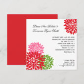 Donkere en Bleke roze limoen groene bloemblaadjes Kaart (Voorkant / Achterkant)