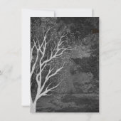 Donkere en dunne volle Moon Halloween-boom Kaart (Achterkant)
