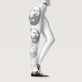Donkere en gothische Misty Yin Yang Vampire Skull Leggings