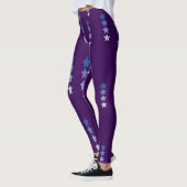 Donkere en lichtblauwe ster leggings (Links)
