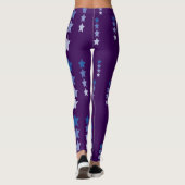 Donkere en lichtblauwe ster leggings (Achterkant)