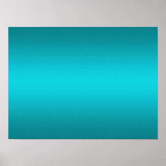 Donkere en lichte Aqua Blue Gradiënt - Turquoise Poster (Voorkant)