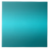 Donkere en lichte Aqua Blue Gradiënt - Turquoise Tegeltje (Voorkant)