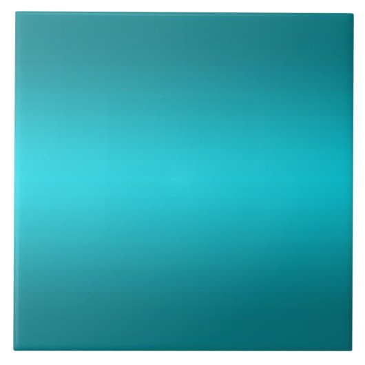 Donkere en lichte Aqua Blue Gradiënt - Turquoise Tegeltje (Voorkant)