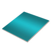 Donkere en lichte Aqua Blue Gradiënt - Turquoise Tegeltje (Zijkant)