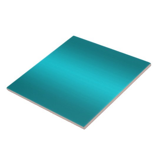 Donkere en lichte Aqua Blue Gradiënt - Turquoise Tegeltje (Zijkant)