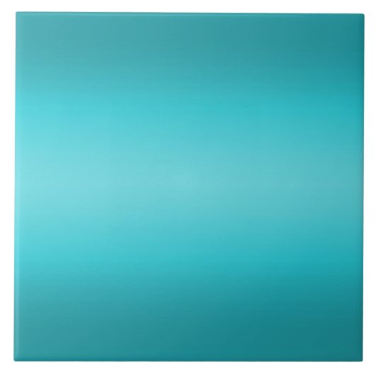 Donkere en lichte Aqua Blue Gradiënt - Turquoise Tegeltje (Voorkant)