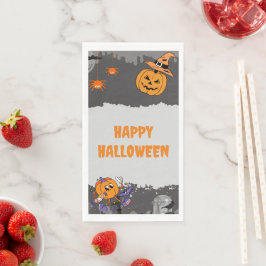 Donkere en lichte Ash Halloween Party Pumpkin Servet