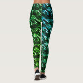 Donkere en lichte groene zeemeerminnen leggings (Achterkant)