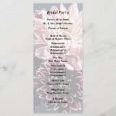 Donkere en lichte moeders en madeliefjes programmakaart (Achterkant)