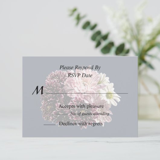 Donkere en lichte moeders en madeliefjes RSVP kaartje (Staand voorkant)