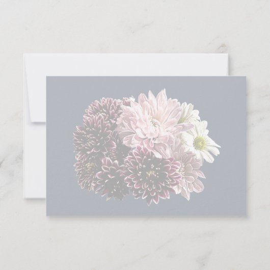 Donkere en lichte moeders en madeliefjes RSVP kaartje (Achterkant)