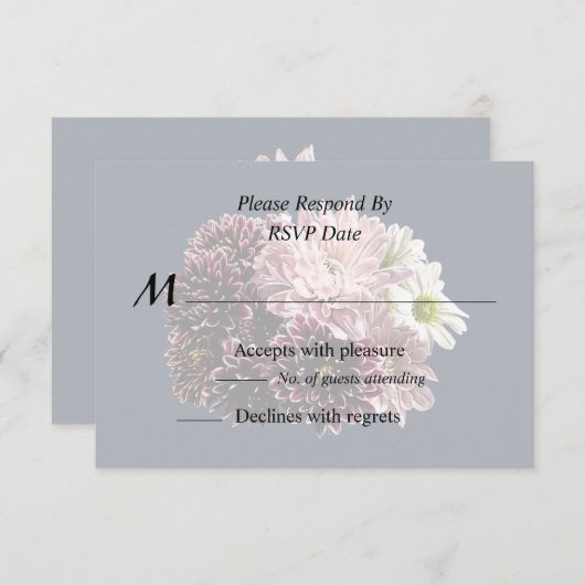 Donkere en lichte moeders en madeliefjes RSVP kaartje (Voorkant / Achterkant)