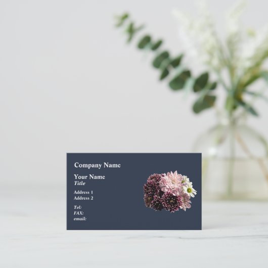 Donkere en lichte moeders en madeliefjes visitekaartje (Staand voorkant)