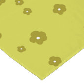 Donkere en lichte olijfgroene bloemen korte tafelloper (Hoek)