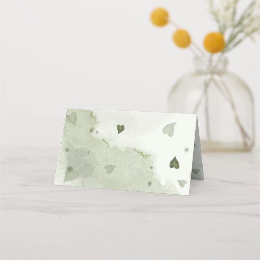 donkere en lichte paarse bloemen groen plaatskaartje (Achterkant)