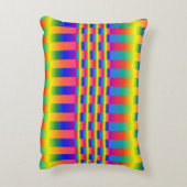 Donkere en Lichte Regenbogen (Checkers en Stripes) Accent Kussen (Achterkant (Verticaal))