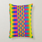 Donkere en Lichte Regenbogen (Checkers en Stripes) Accent Kussen (Voorkant(Verticaal))