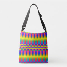 Donkere en Lichte Regenbogen (Checkers en Stripes) Crossbody Tas