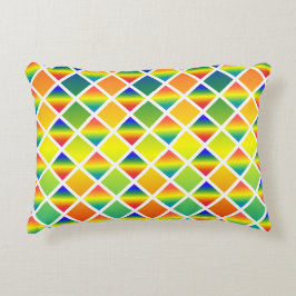 Donkere en lichte regenbogen (Diamond Checkered) Accent Kussen