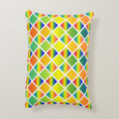 Donkere en lichte regenbogen (Diamond Checkered) Accent Kussen (Achterkant (Verticaal))