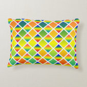 Donkere en lichte regenbogen (Diamond Checkered) Accent Kussen (Achterkant)