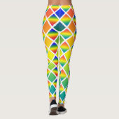 Donkere en lichte regenbogen (Diamond Checkered) Leggings (Achterkant)