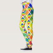 Donkere en lichte regenbogen (Diamond Checkered) Leggings (Links)