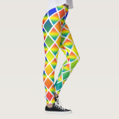Donkere en lichte regenbogen (Diamond Checkered) Leggings (Rechts)