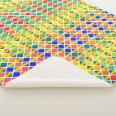 Donkere en lichte regenbogen (Diamond Checkered) Sherpa Deken (3/4)