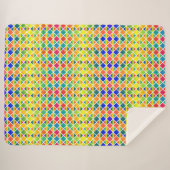 Donkere en lichte regenbogen (Diamond Checkered) Sherpa Deken (Voorkant (horizontaal))
