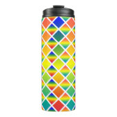 Donkere en lichte regenbogen (Diamond Checkered) Thermosbeker (Voorkant)