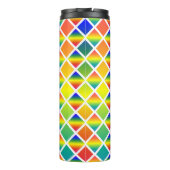 Donkere en lichte regenbogen (Diamond Checkered) Thermosbeker (Achterkant)
