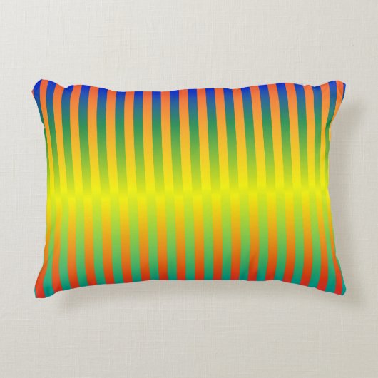 Donkere en Lichte Regenbogen (Stripes) Accent Kussen (Voorkant)