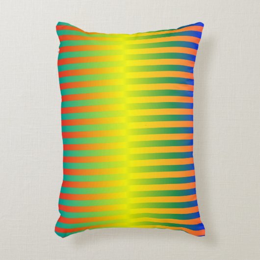 Donkere en Lichte Regenbogen (Stripes) Accent Kussen (Voorkant(Verticaal))