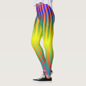 Donkere en Lichte Regenbogen (Stripes) Leggings (Links)