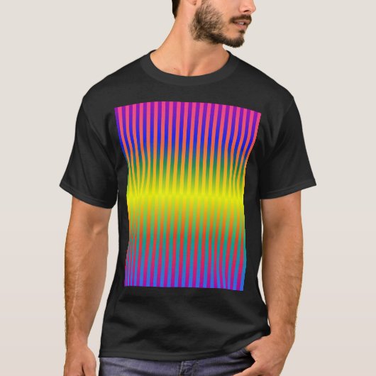 Donkere en Lichte Regenbogen (Stripes) T-shirt (Voorkant)