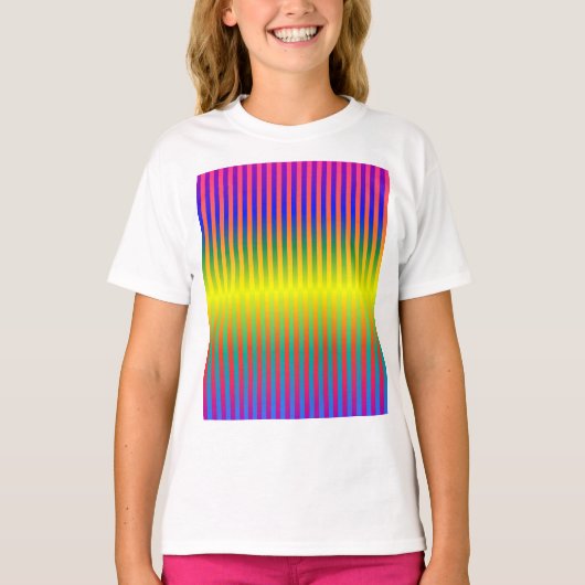 Donkere en Lichte Regenbogen (Stripes) T-shirt (Voorkant)