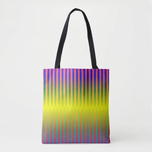 Donkere en Lichte Regenbogen (Stripes) Tote Bag (Voorkant)
